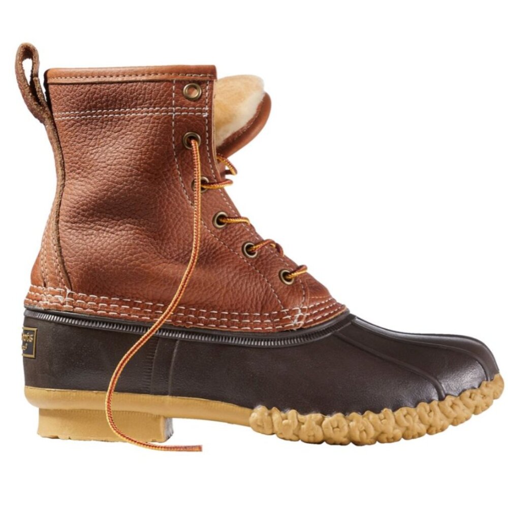 LL Bean Women's Bean Boots, 8" Shearling-Lined Insulated